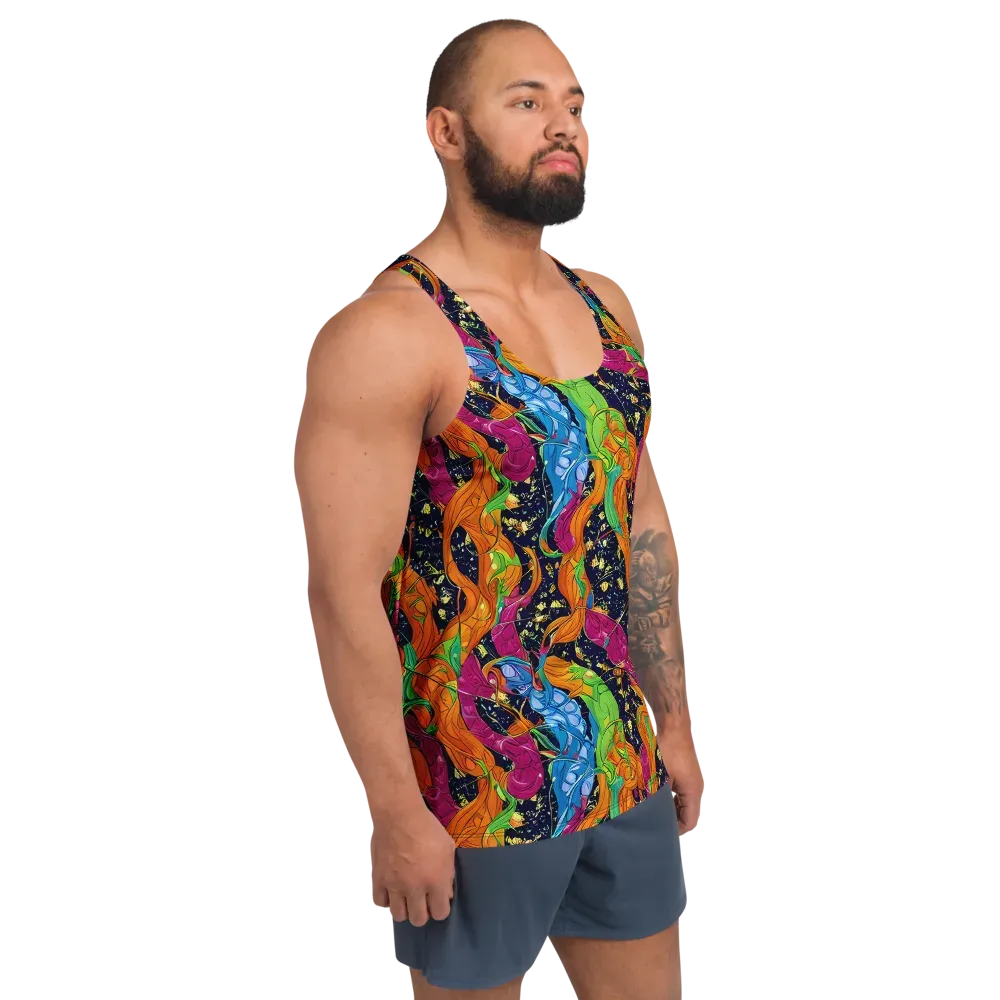 Tropical Static on Men's Tank Top — Right Front
