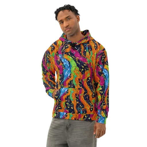 Tropical Static on a Cotton Hoodie