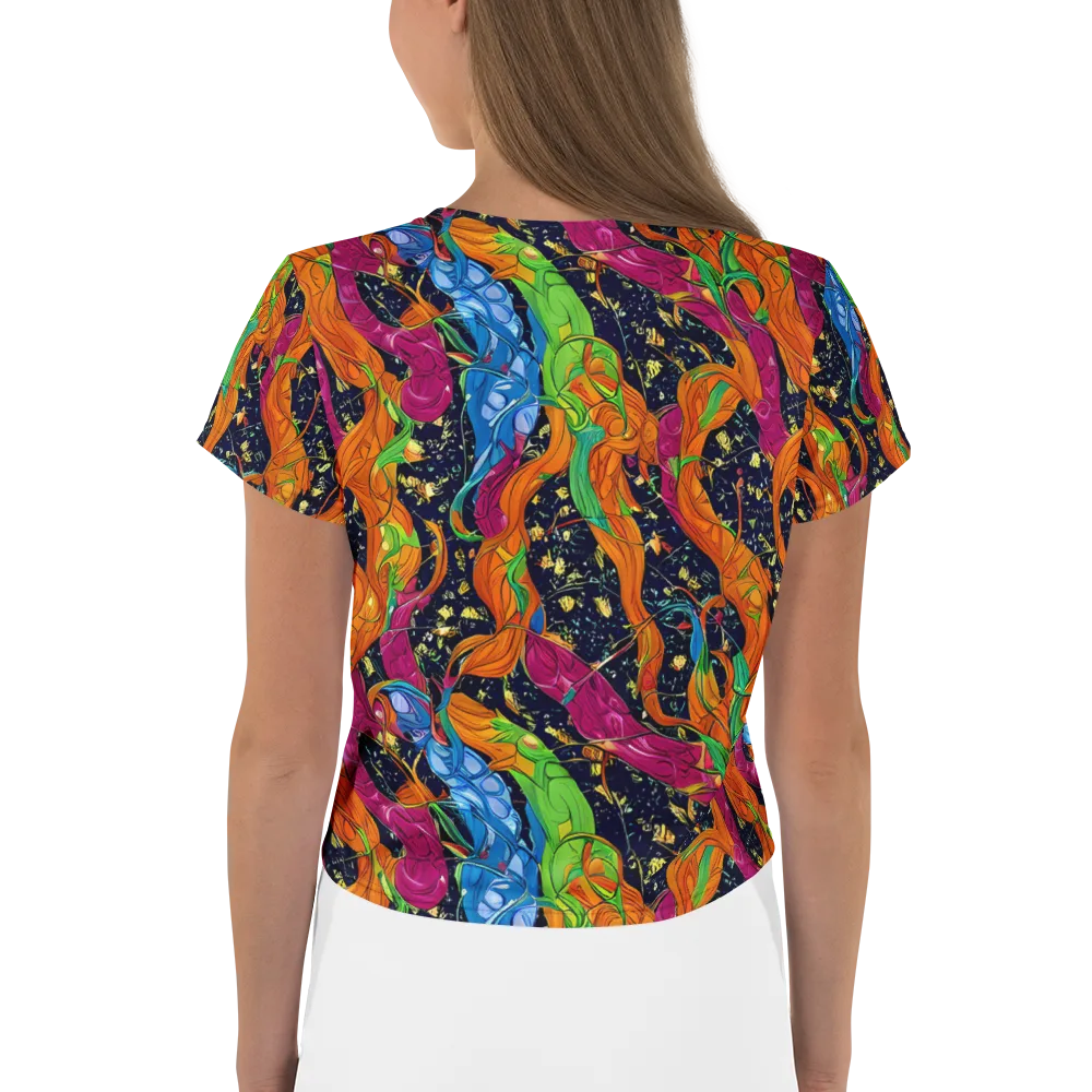 Tropical Static on Crop Tee — Back
