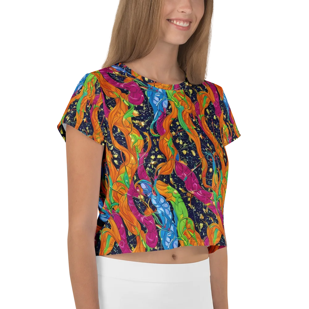 Tropical Static on Crop Tee — Right