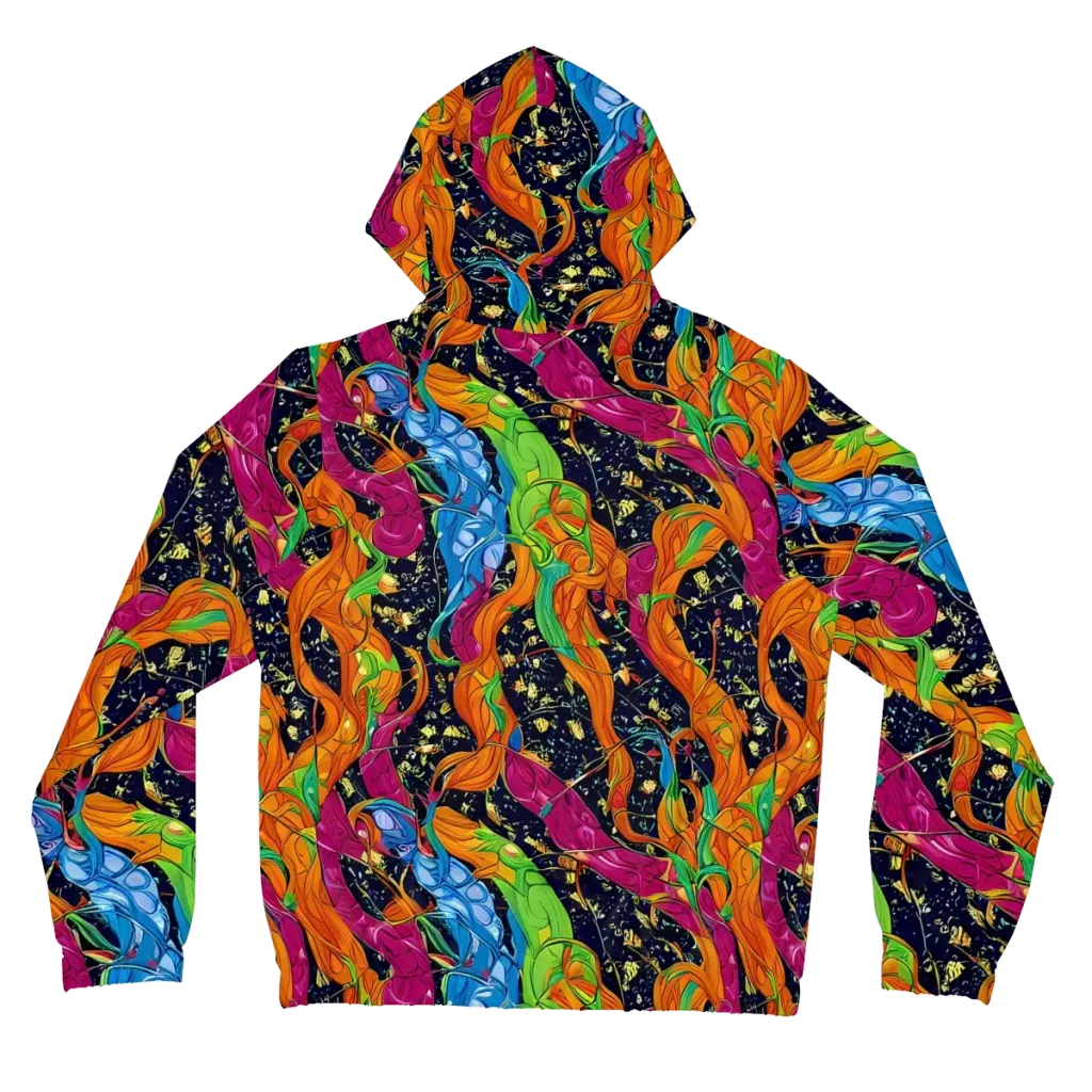 Tropical Static on Women's Full-Zip Hoodie — Back