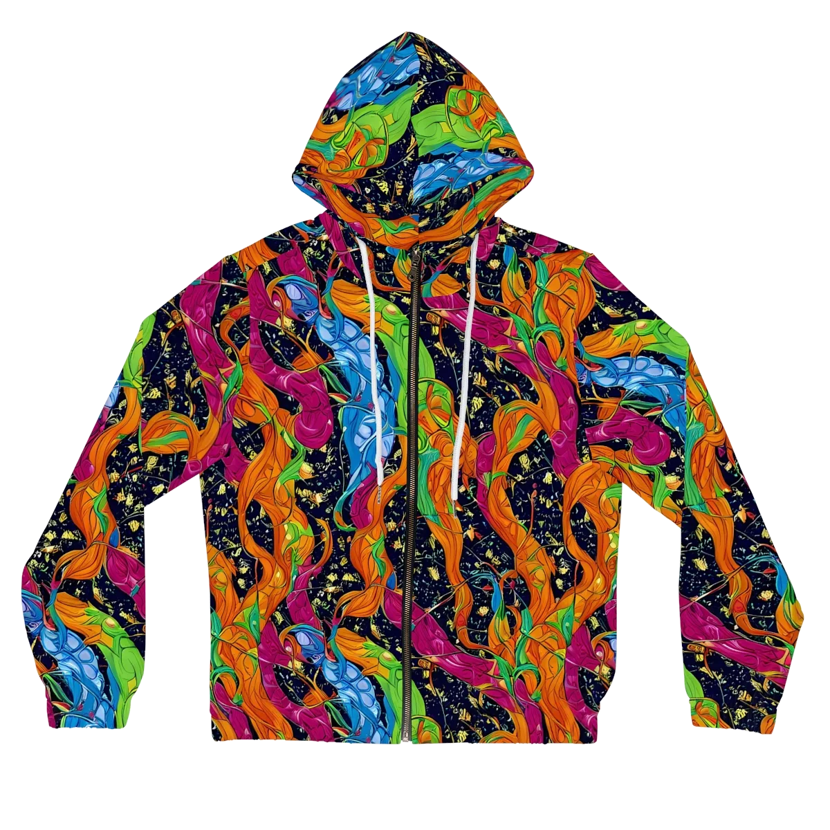 Tropical Static on Women's Full-Zip Hoodie — Front