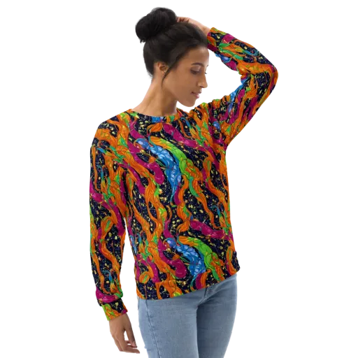 Tropical Static on a Sweatshirt
