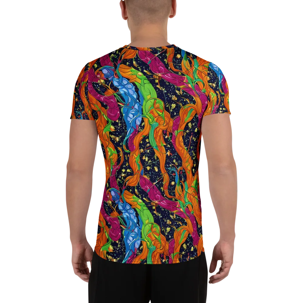 Tropical Static on Men's Athletic T-Shirt — Back