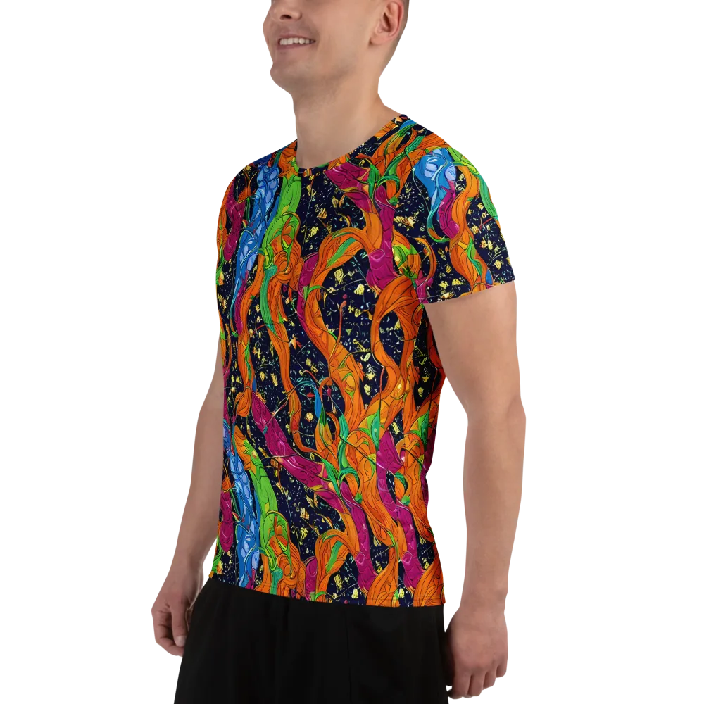 Tropical Static on Men's Athletic T-Shirt — Left