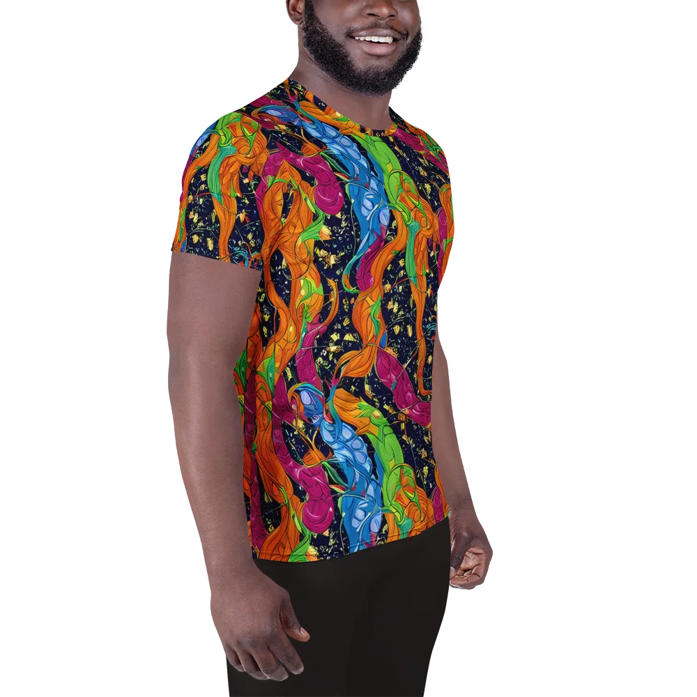 Tropical Static on Men's Athletic T-Shirt — Right