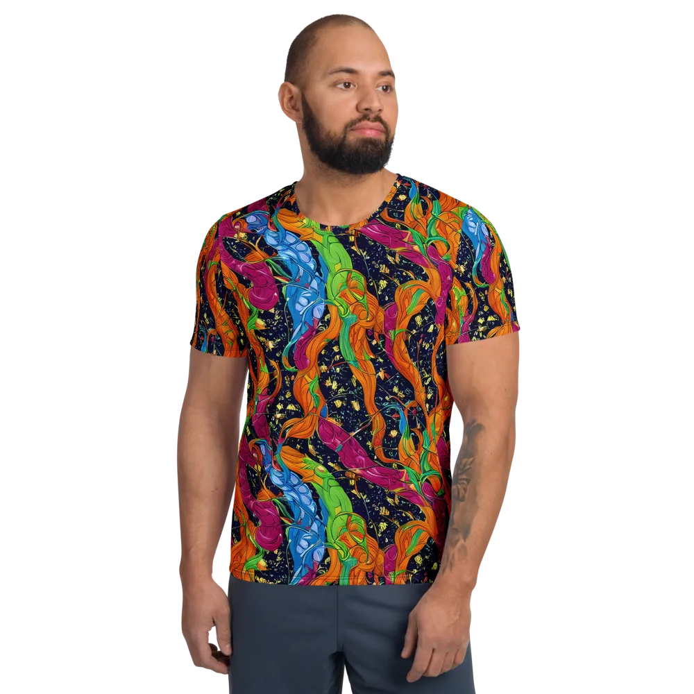 Tropical Static on Men's Athletic T-Shirt — Front