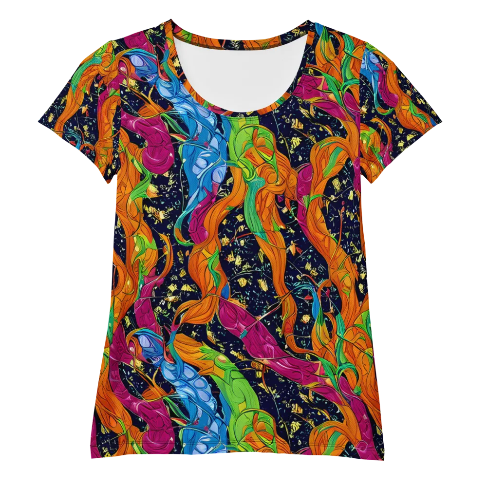 Tropical Static on Women's Athletic T-Shirt — Front