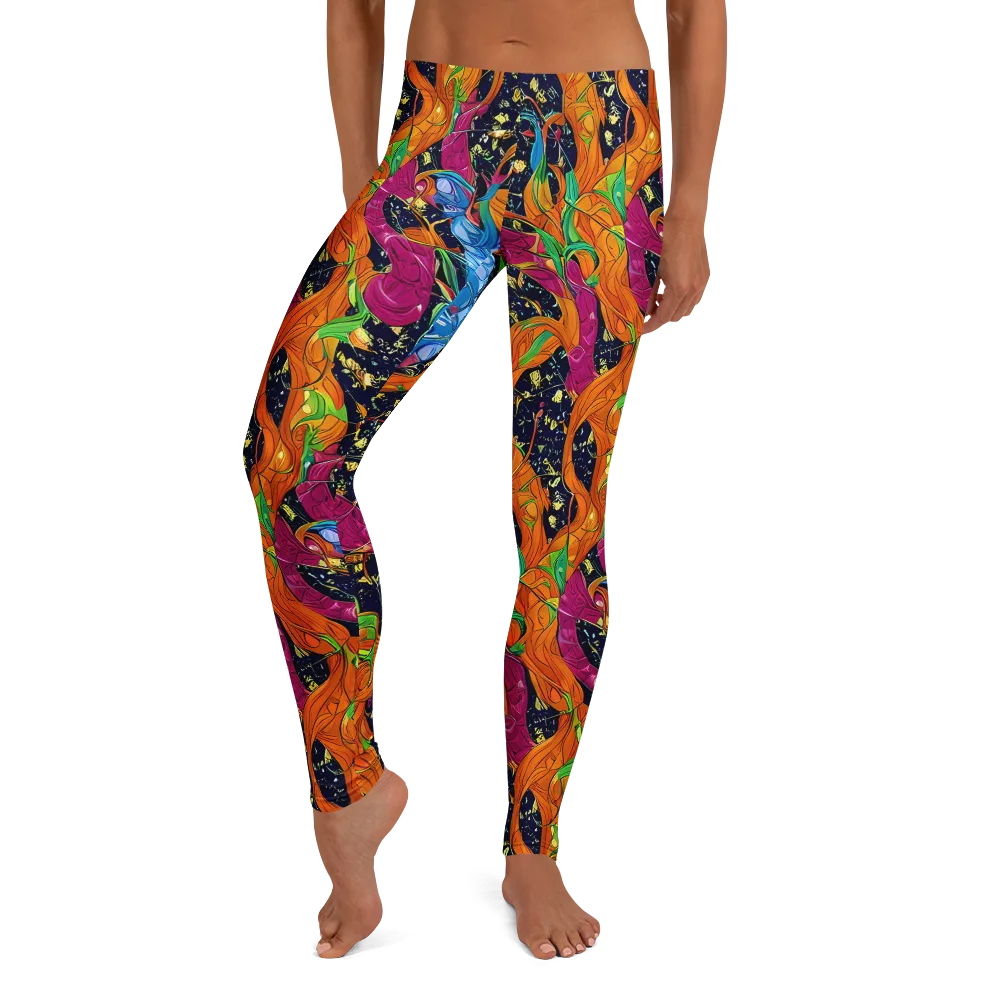 Tropical Static on Leggings — Front