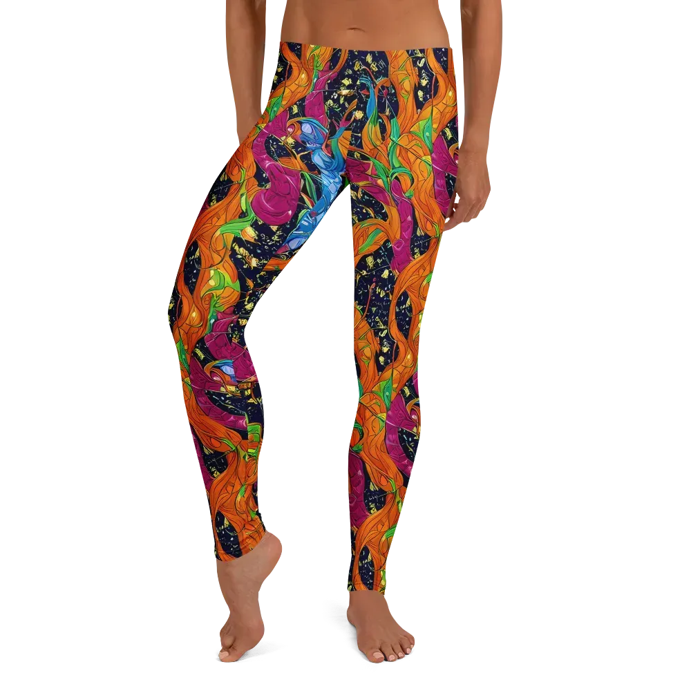 Tropical Static on Leggings — Front