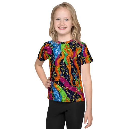 Tropical Static on a Kids Crew Neck T-Shirt