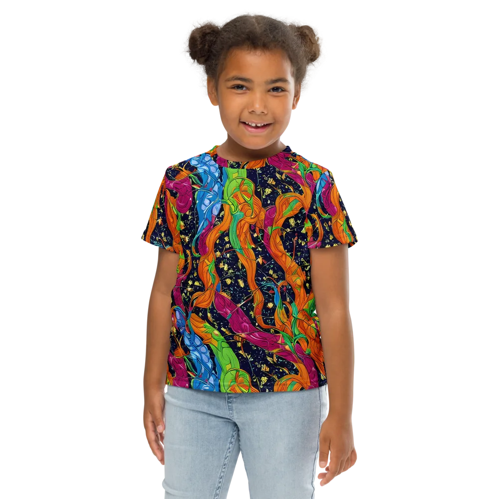 Tropical Static on Kids Crew Neck T-Shirt — Front