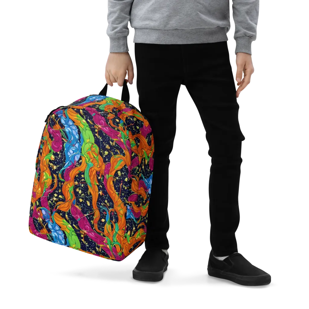 Tropical Static on Minimalist Backpack — Zoomed-in
