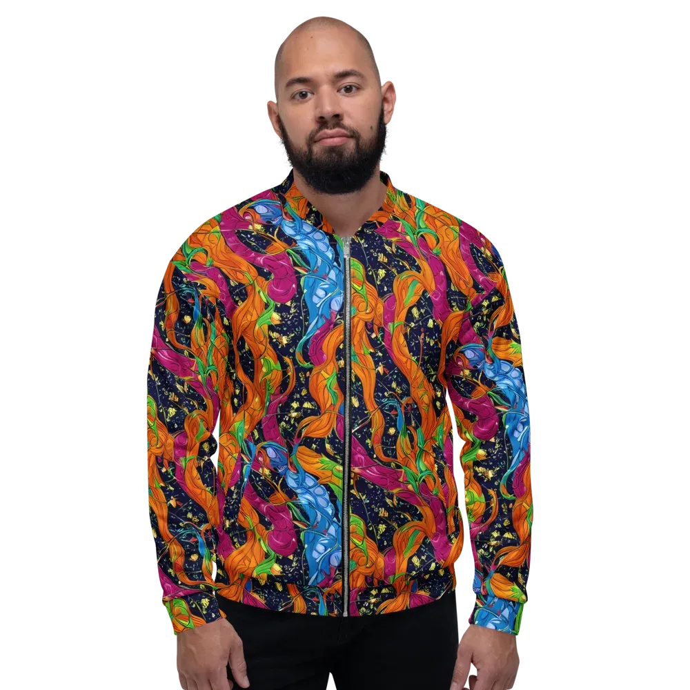 Tropical Static on Bomber Jacket — Front