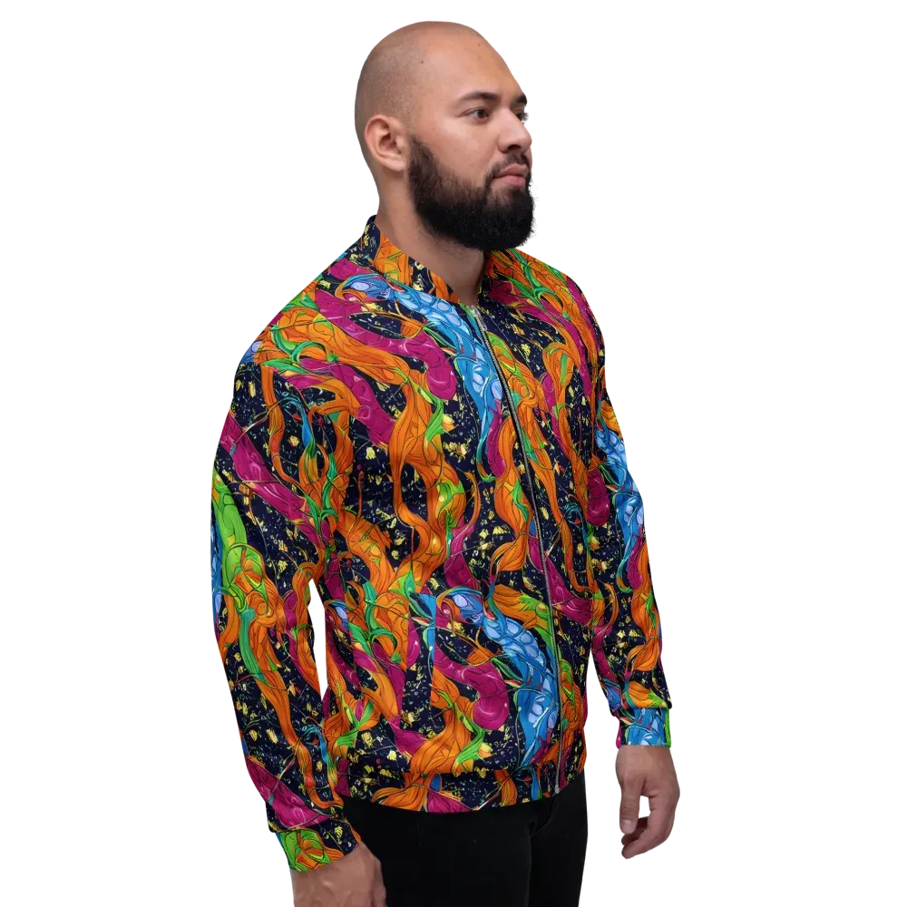 Tropical Static on Bomber Jacket — Right