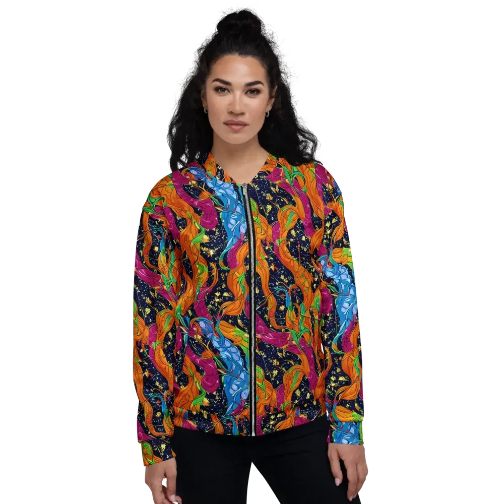 Tropical Static on Bomber Jacket — Front