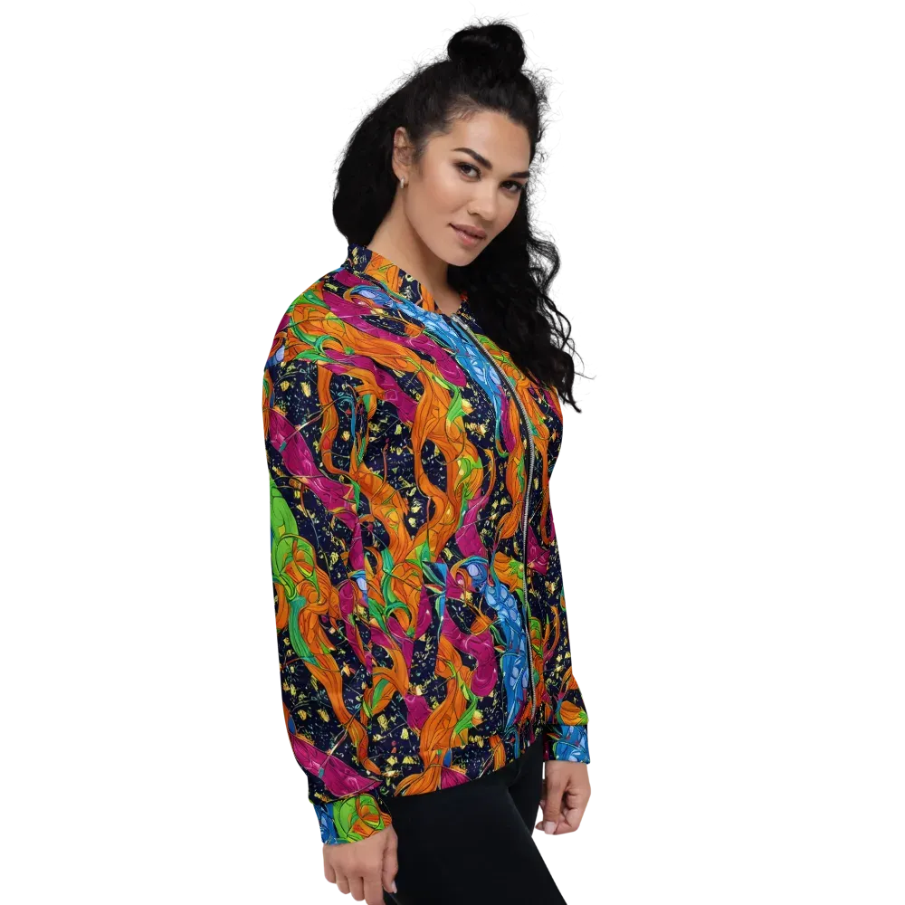 Tropical Static on Bomber Jacket — Right