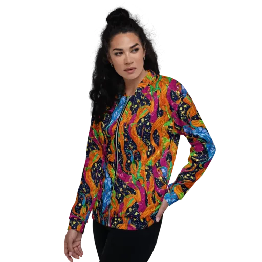 Tropical Static on a Bomber Jacket