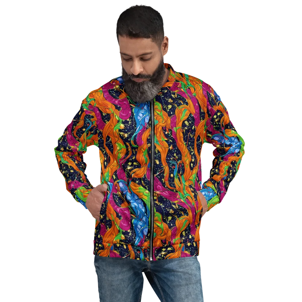 Tropical Static on Bomber Jacket — Front