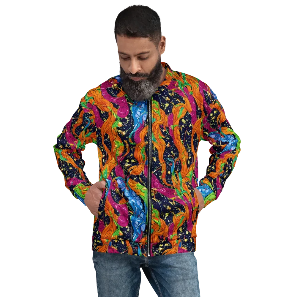 Tropical Static on Bomber Jacket — Front