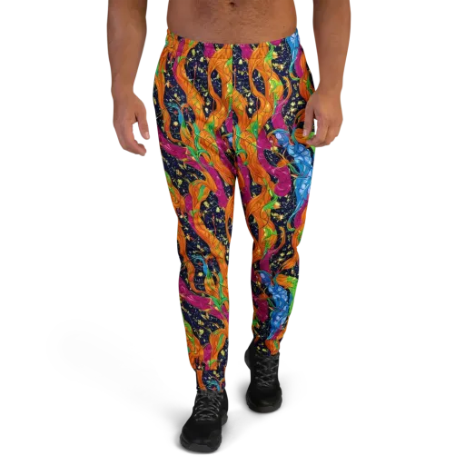 Tropical Static on a Men's Joggers