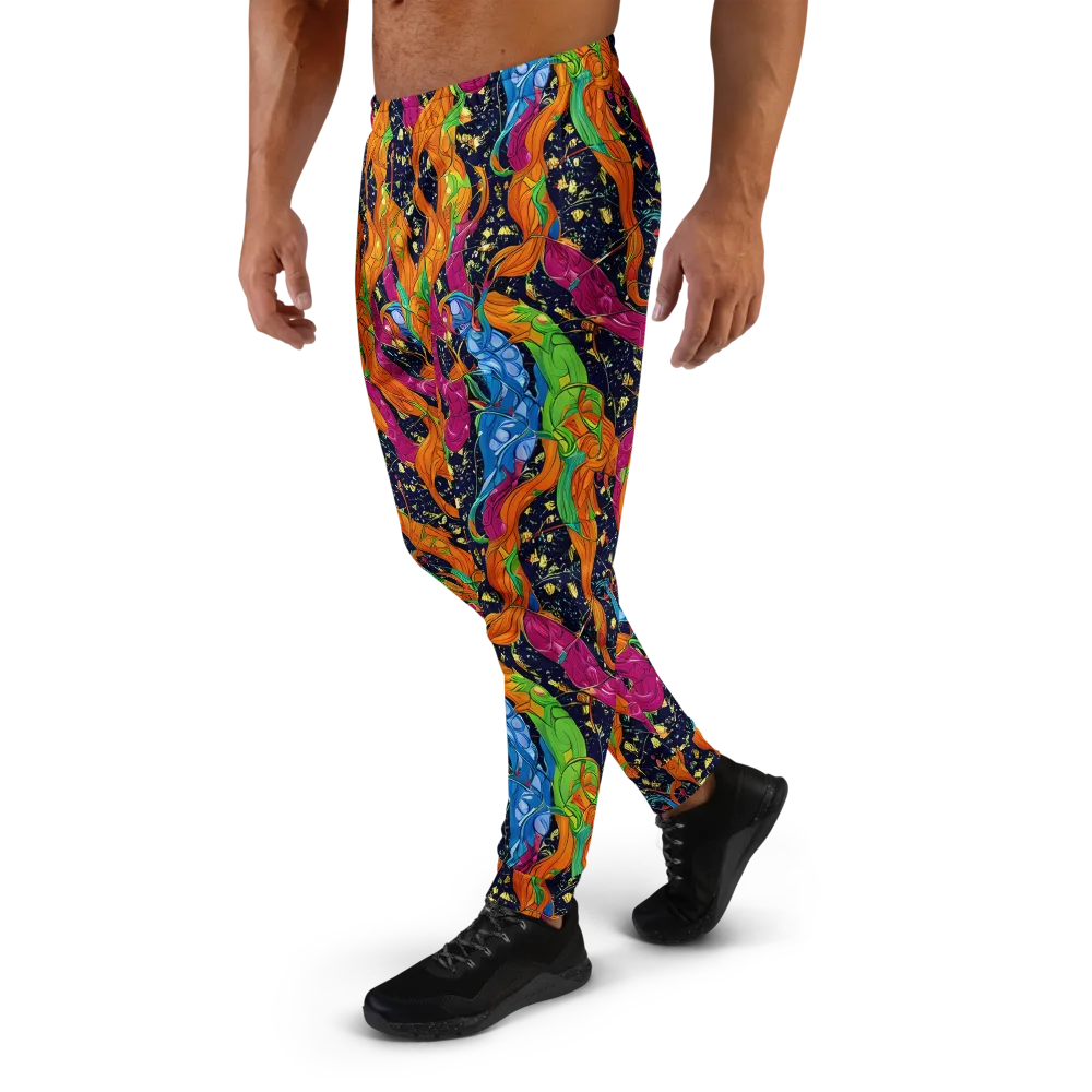 Tropical Static on Men's Joggers — Left