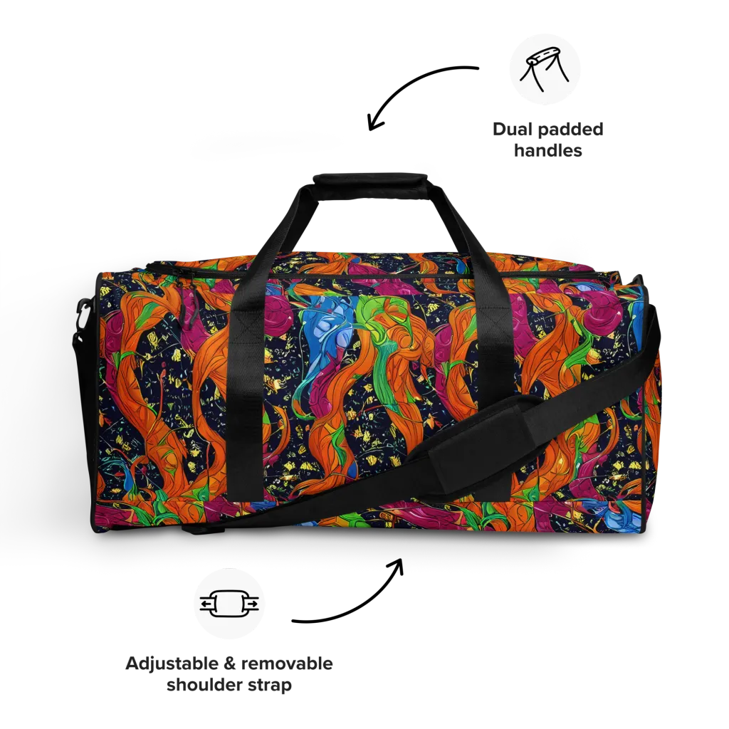 Tropical Static on Duffle Bag — Front