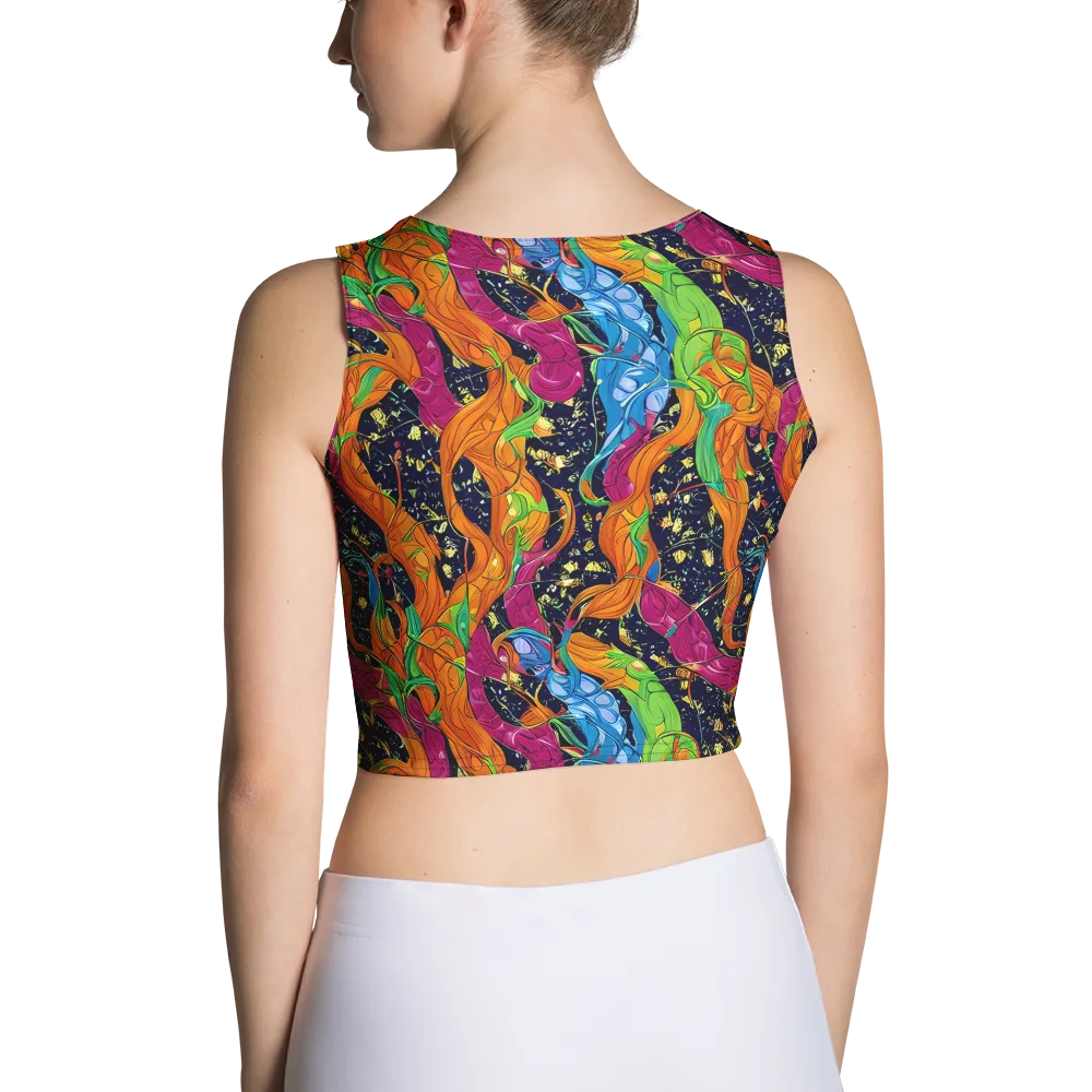 Tropical Static on Crop Top — Back
