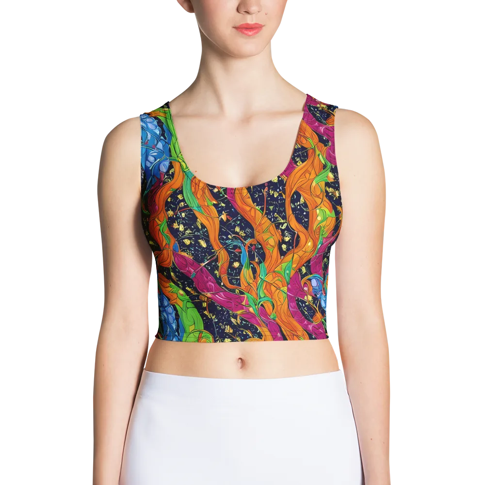 Tropical Static on Crop Top — Front