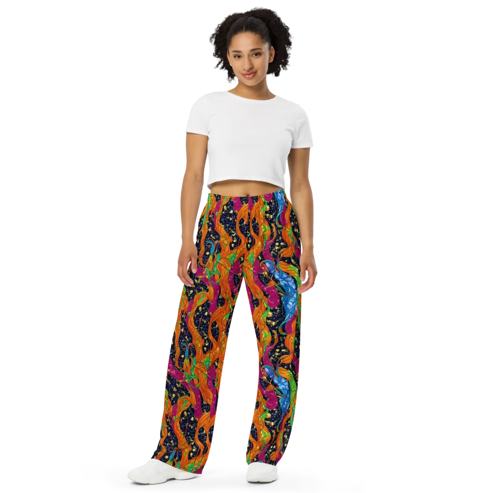 Tropical Static on Wide-Leg Pants — Front