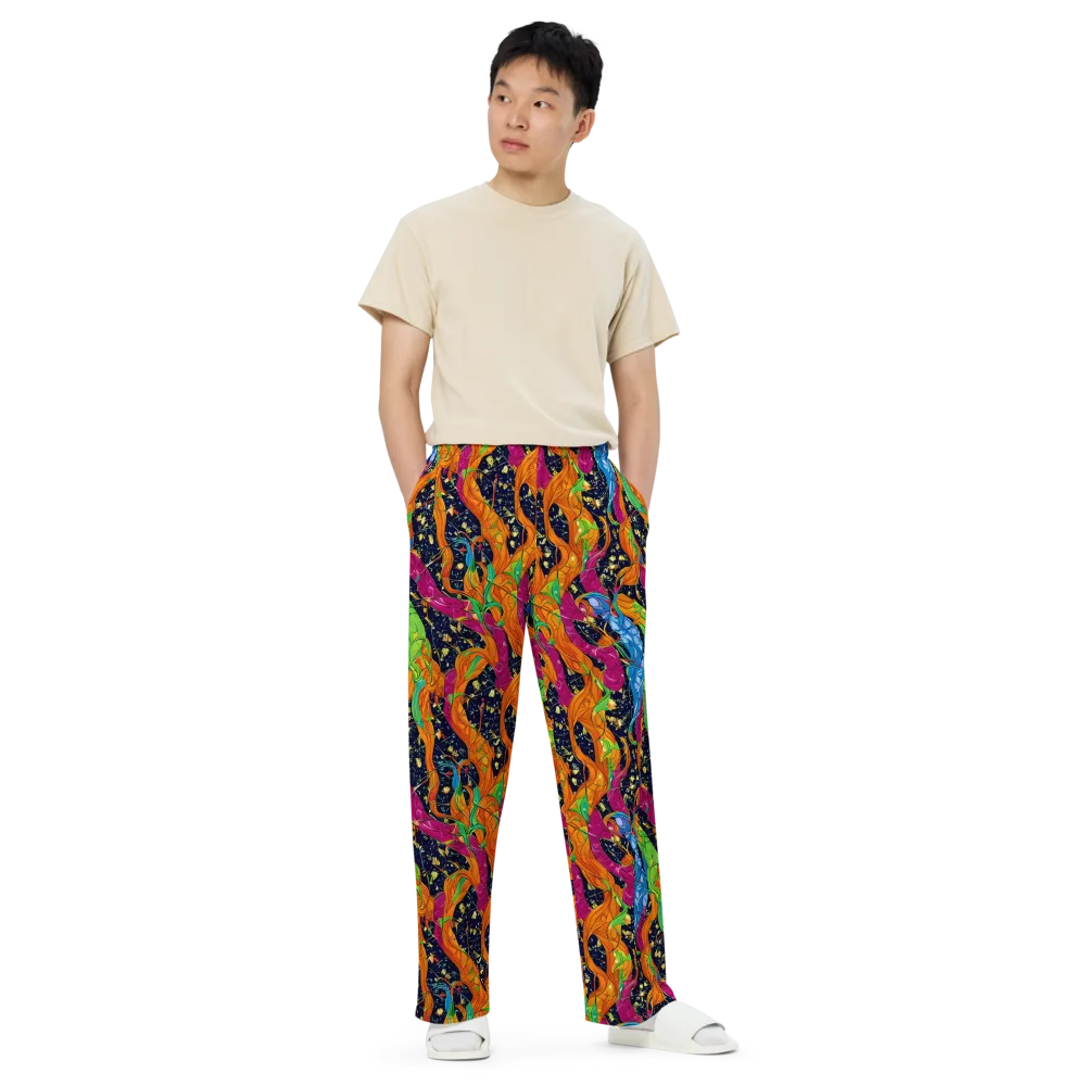 Tropical Static on Wide-Leg Pants — Front