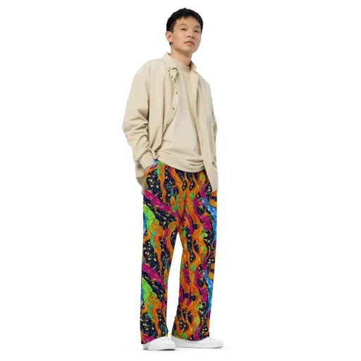 Tropical Static on a Wide-Leg Pants