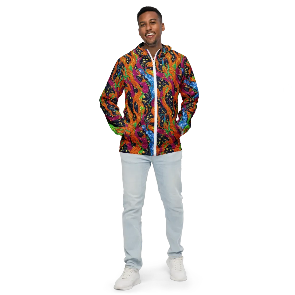 Tropical Static on Men's Windbreaker — Front