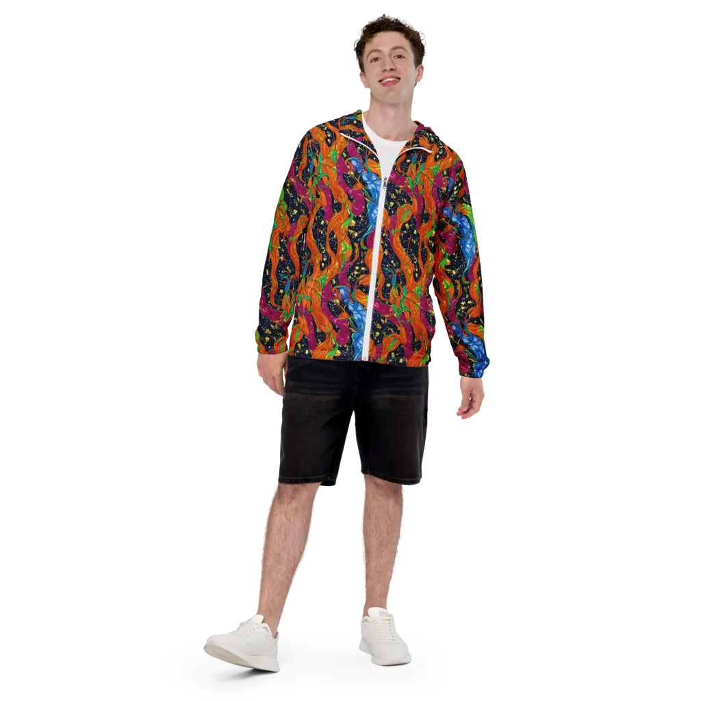 Tropical Static on Men's Windbreaker — Front