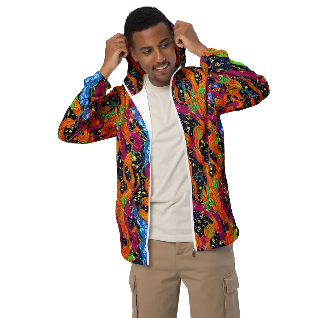 Tropical Static on Men's Windbreaker — Front