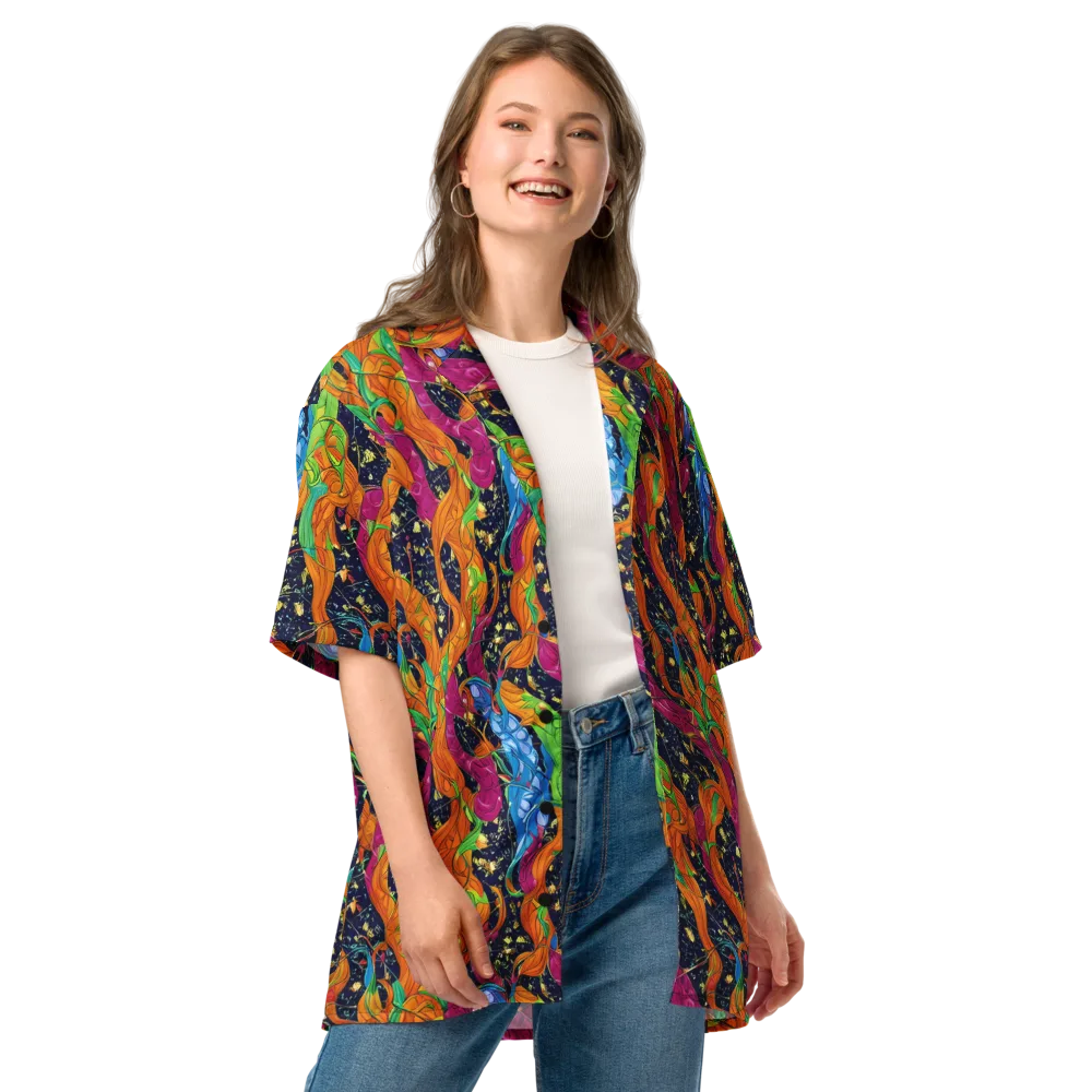 Tropical Static on Button Shirt — Front