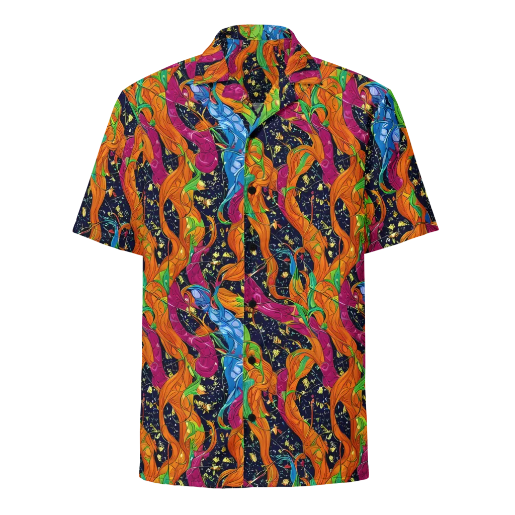 Tropical Static on Button Shirt — Front