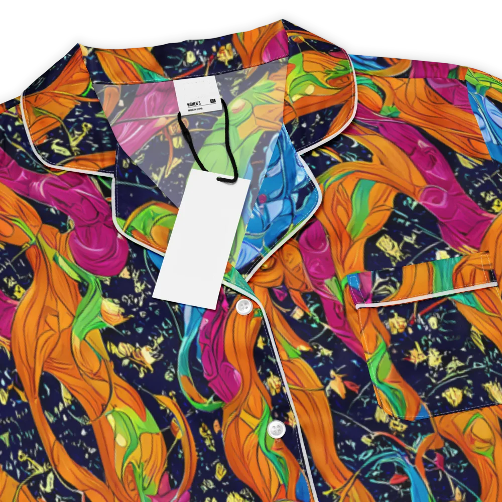 Tropical Static on Women's Short Sleeve Pajama Top — Product details