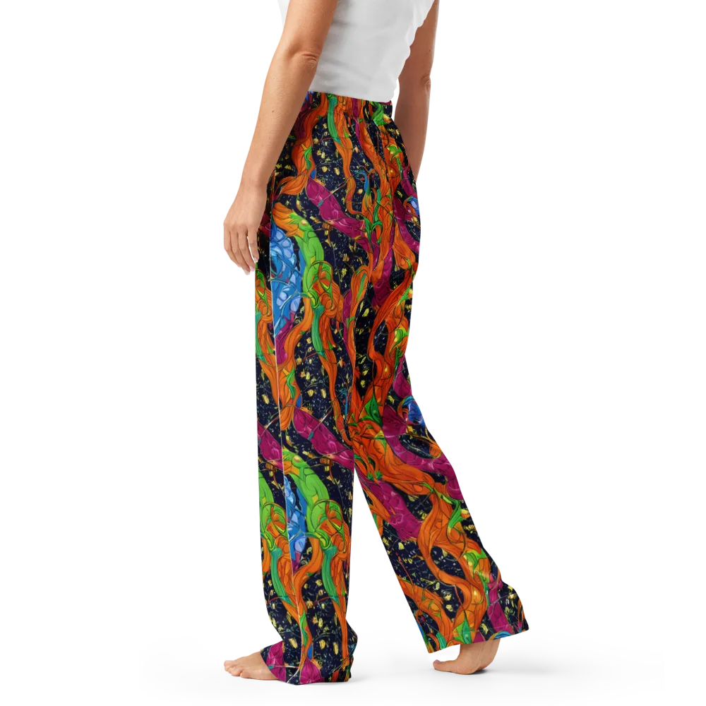 Tropical Static on Women's Pajama Pants — Left