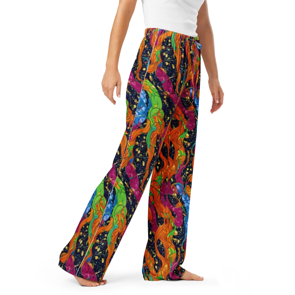 Tropical Static on Women's Pajama Pants — Right Front