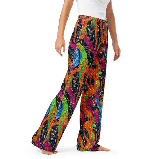 Tropical Static on a Women's Pajama Pants