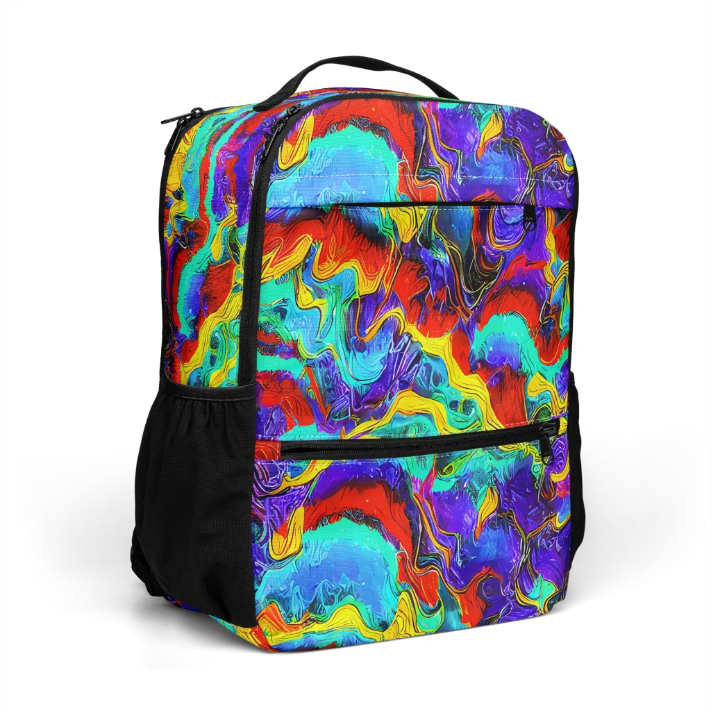 Rainbow Riptide on Utility Backpack — Right Front