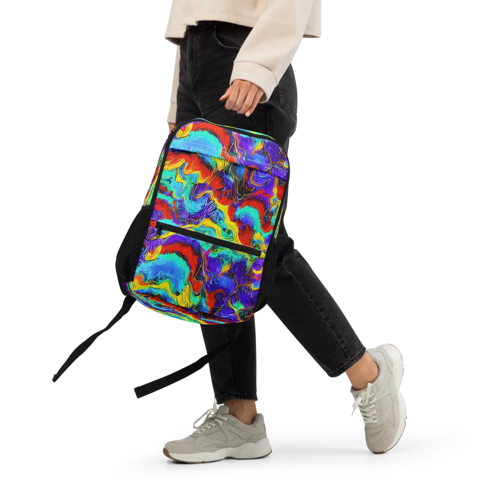 Rainbow Riptide on Utility Backpack — Front