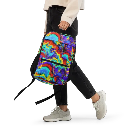 Rainbow Riptide on a Utility Backpack