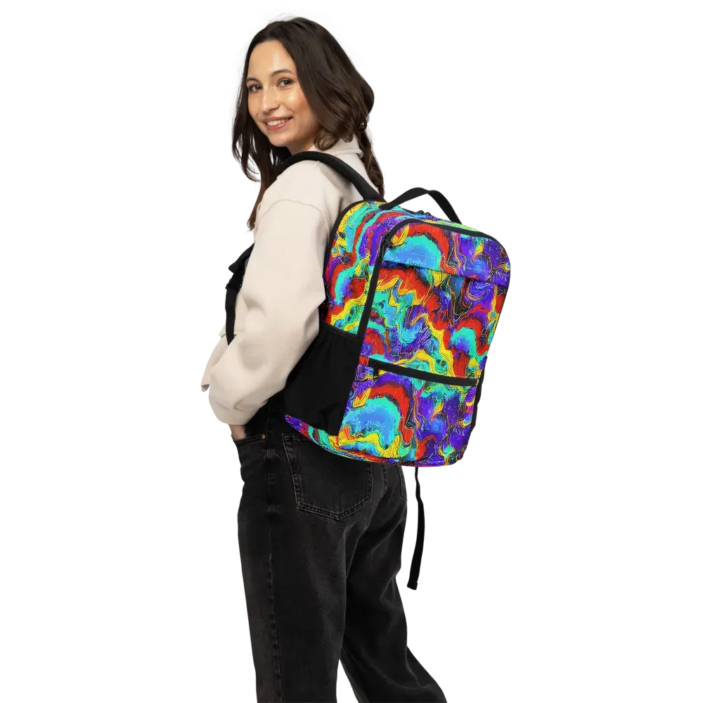 Rainbow Riptide on Utility Backpack — Back
