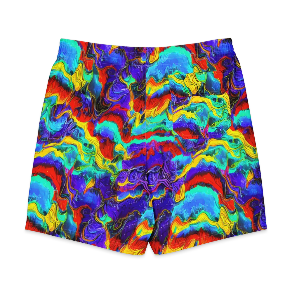 Rainbow Riptide on Men's Board Shorts — Back