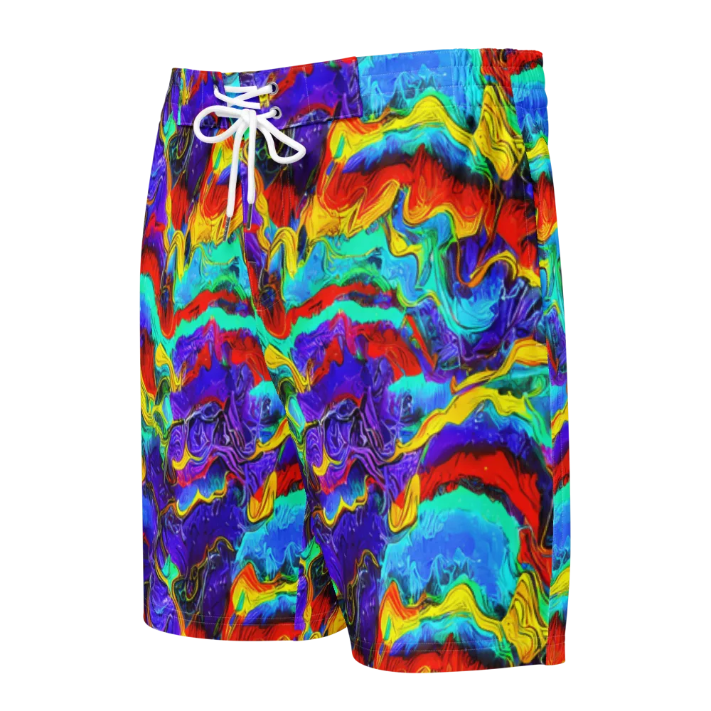 Rainbow Riptide on Men's Board Shorts — Front