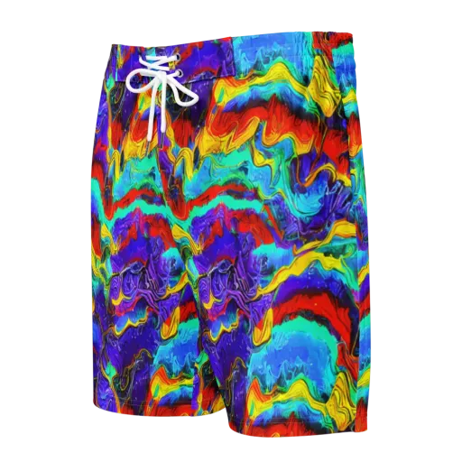 Rainbow Riptide on a Men's Board Shorts