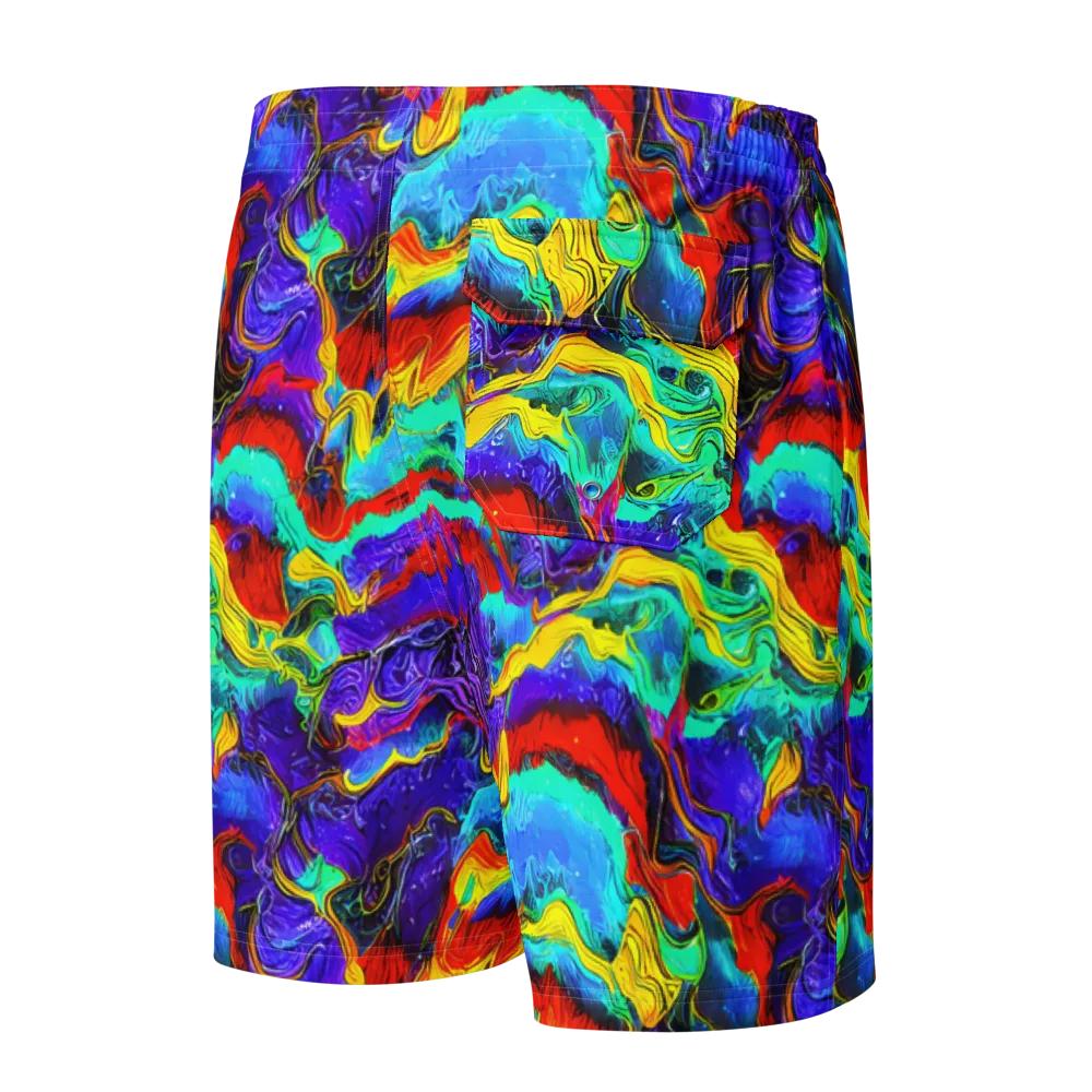 Rainbow Riptide on Men's Board Shorts — Back