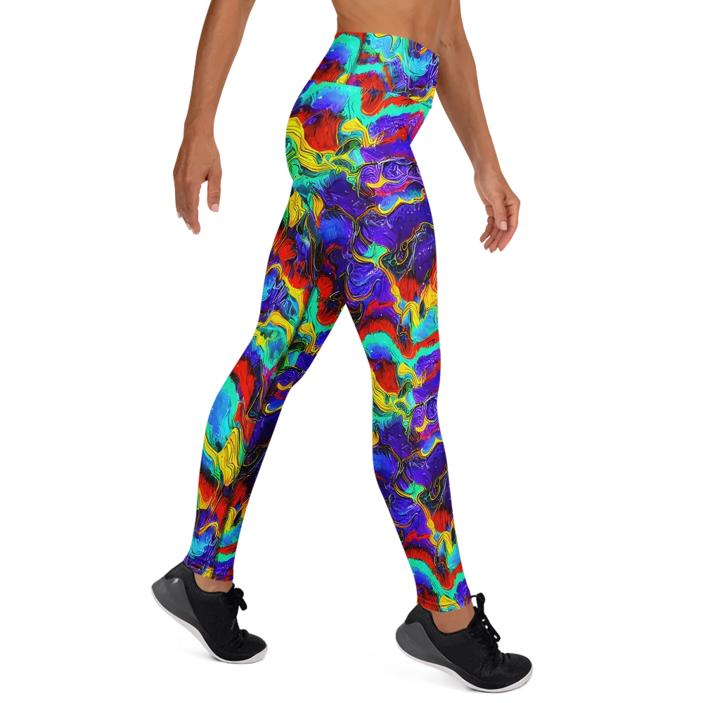 Rainbow Riptide on Yoga Leggings — Right